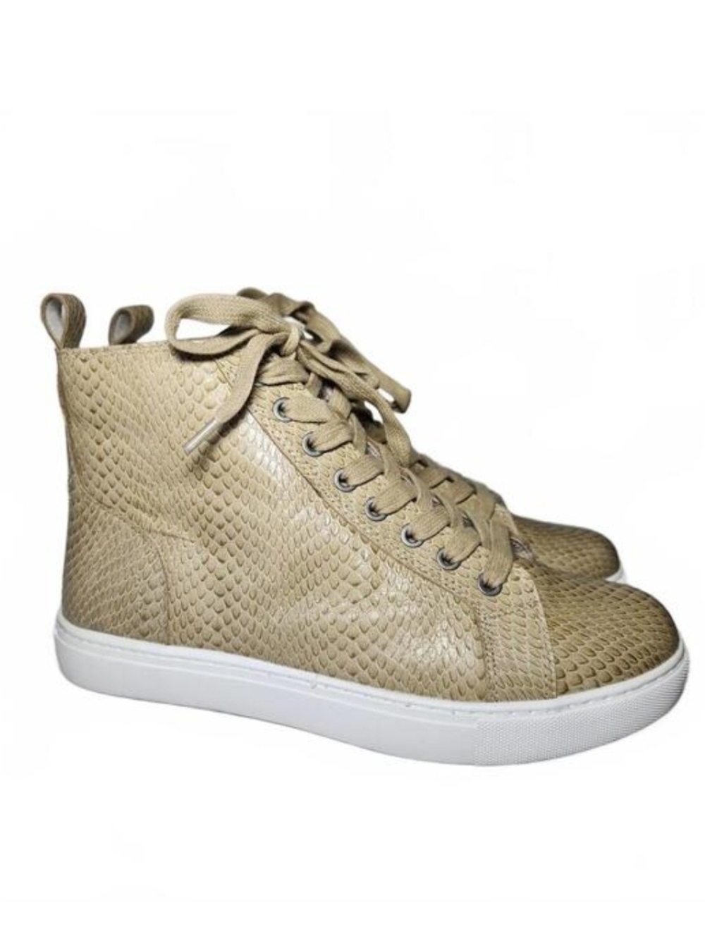 Matisse Women's Size 6M Beige Snake Print High Top Sneakers